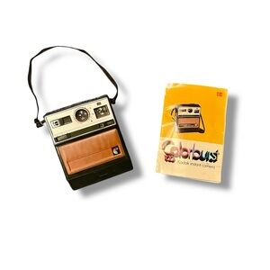 Vintage 70s Kodak Colorburst 100 Instant Camera w/ Case and Manual